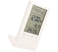 Générique Horloge Météo Multifonction Moderne Poids 50g avec Écran Lcd , Thermomètre Hygromètre Intérieur , Calendrier , Affichage 12/24h , Matériau Abs pour Salon et Table
