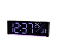 Générique Horloge Murale LED Multicolore pour résidences, Horloge Programmable, Grand écran d ' observabilité, Pont Moderne, Mur LED Moderne
