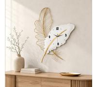 Générique Horloge Murale silencieuse,Décoration Murale en métal 3D,78×55cm | Horloge Murale en Métal,Relief Géométrique 3D,Lecture Claire,Accessoires Inclus,Salon,Chambre,Bureau et Entrée
