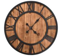 Générique Horloge Murale Vintage à Quartz Bois et métal 60 cm XXL,Maison & Jardin,Décorations,Horloges,Horloges murales,Brun,3.5 KG,50646