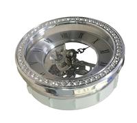 Générique Horloge sophistiquée incrustée de de 116mm, avec détails Or/Argent, tête d ' Horloge Transparente pour décorations de Maison ou de Bureau, Visage en