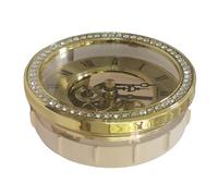 Générique Horloge sophistiquée incrustée de de 116mm, avec détails Or/Argent, tête d ' Horloge Transparente pour décorations de Maison ou de Bureau, Visage en