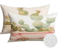 Générique Housse Coussin Exterieur Impermeable 40x65cm Botanique Décoratif Taie d'oreiller Decoration Cactus Housse de Coussin Exterieur Impermeable pour Salon de Jardin Lot 2. T-5945