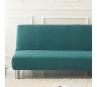 Generique Housse de Clic Clac Couleur Unie élastique Canapé 2/3 Places, Housse de sans Accoudoir Couverture de Canapé-lit Universel Tout Couvert Canapé Pliant Protecteur(Vert Foncé,190-230cm)