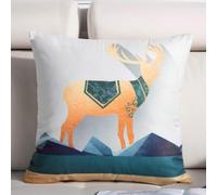 Générique Housse de Coussin Lot de 4 LinAnimaux Verts Dorés 50x50 CM
