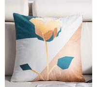 Générique Housse de Coussin Lot de 4 LinFleur Abstraite Dorée 40x40 CM