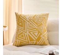 Générique Housse de Coussin Lot de 4 LinGéométrie Jaune 45x45 CM Bohème