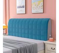 Generique Housse de Tête de Lit Extensible, Velours Couvre Protection de la Tête de Lit pour Décoration de Chambre(2-Blue,180cm/71inch)