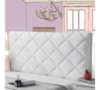 Generique Housse de tête de lit Simple, Grand Coussin de tête de lit, lit en Velours Tout Compris(Bianco,150cm)