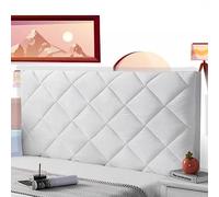 Generique Housse de tête de lit Simple, Grand Coussin de tête de lit, lit en Velours Tout Compris(Bianco,200cm)