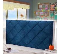 Generique Housse de tête de lit Simple, Grand Coussin de tête de lit, lit en Velours Tout Compris(Blu,150cm)