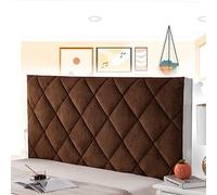 Generique Housse de tête de lit Simple, Grand Coussin de tête de lit, lit en Velours Tout Compris(Brown,180cm)