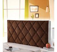 Generique Housse de tête de lit Simple, Grand Coussin de tête de lit, lit en Velours Tout Compris(Brown,200cm)