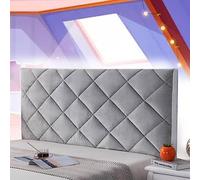 Generique Housse de tête de lit Simple, Grand Coussin de tête de lit, lit en Velours Tout Compris(Grigio,220cm)