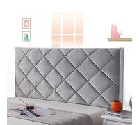 Generique Housse de tête de lit Simple, Grand Coussin de tête de lit, lit en Velours Tout Compris(Grigio,120cm)