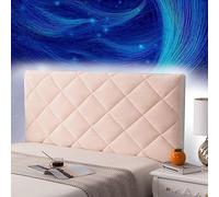Generique Housse de tête de lit Simple, Grand Coussin de tête de lit, lit en Velours Tout Compris(Pink,180cm)