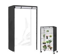 Générique Housse pour Étagère Métallique,Housses pour Étagères Debout en Fil Métallique - Protecteur De Placard avec Fermeture Éclair pour Cellier Garage sous-Sol Patio Intérieur Et