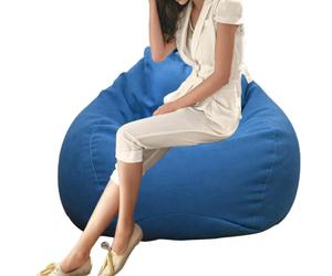 Générique Housse pour Pouf Protection Lavable en Coton Et Lin 90 X 110 Cm