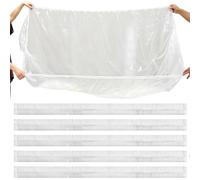 Générique Housses de Meubles de Rangement - 240x310 cm Protecteur d'enveloppe élastique PE, Bouclier Anti-poussière Transparent, Housse de Chaise de Table de canapé-lit Transparente | Pack d'ajustemen