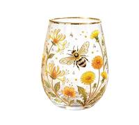 Générique Hummingbird Glass Tea Cup with Embossed Floral Design - 14oz Elegant Pink Gold-Rimmed Coffee Mug & Tumbler - Vintage Nature Art Gift for Mom, Women & Tea Lovers (A)