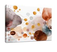 Générique Impression Sur Toile 120 x 60 cm Blanc Abstrait Tableau Decoration Murale, Encre Taches pour Salon, Chambre, Bureau, Entrée
