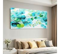 Générique Impression sur Toile d'intérieur Aquarelle Forêt 120 x 60 cm | Peinture sur toile Feuilles Arbre, Encadrée Art Mural sur Toile pour Salle Bains Spa