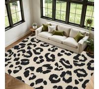 Générique Imprimé Léopard Tapis Salon 200x200cm Animaux Sauvage