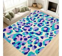 Générique Imprimé Léopard Tapis Salon 200x290 cm, Grand Tapis Guépard Dessin Animé Poil Court Lavable en Machine Antidérapant Doux pour Chambre Salle De Jeux Bureau Salle à Manger