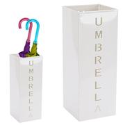 Générique Indoor Umbrella Stand for Entryway | Square Storage Bucket, Metal Umbrella Stand with Leak Hole,Large Capacity Cane Holder, Stylish Newspaper Holder for Porch, Indoor, Walking Stick