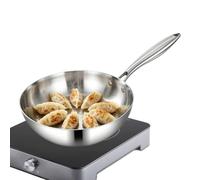 Générique Induction Pan - Deep Frying Skillet, Uncoated Cooking for Stove