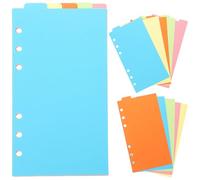 Générique Intercalaire en papier coloré A6, 6 sets, recharge pour classeur, séparateurs pour documents scolaires, surface lisse, usage pour élèves et enseignants