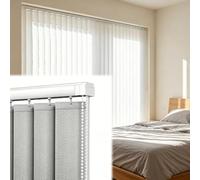 Générique Intérieurs Rideau Coulissant Occultant 60 80 100 120 140 180 220 260 cm, Store à Lamelles Anti-UV, Store Californien Kit Complet en Tissu pour Maison Appartement(Gris)