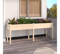 Générique Jardinière avec Doublure 203x53x76 cm Bois Massif de Sapin,Maison & Jardin,Pelouses & Jardins,Jardinage,Pots & Cache-Pots,Brun,14.45 KG,364239
