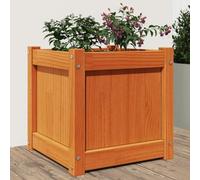 Générique Jardinière Cire Marron 40x40x40 cm Bois de pin Massif,Maison & Jardin, Pelouses & Jardins, Jardinage, Pots & Cache-Pots, Brun (Poids 6.4KG)