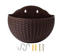 Générique Jardinière Demi-Cercle - Suspendue Décorative avec Drainage et Crochets | Cache-Pot Mural pour Balcon | pour Extérieur Intérieur Maison Balcon Rampe Rebord Fenêtre Jardin Jardin