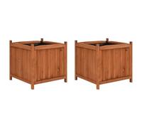Générique Jardinières surélevées 2 pcs 50x50x50 cm Bois de Sapin,Maison & Jardin,Pelouses & Jardins,Jardinage,Pots & Cache-Pots,Brun,8.2 KG,47250