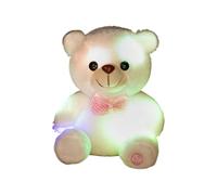 Générique Jouet en Peluche Ours Lumineux - Animal en Peluche Lumineux coloré, Animal Doux pour avec veilleuse LED pour Adultes, Maison, Salon, Chambre à Coucher, canapé, crèche, Bureau