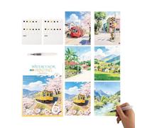 Générique Kit d'aquarelle 12 couleurs, carnet portable pratique