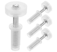 Générique Kit de 4 Pivots de Porte Pliante en Acier Inoxydable Blanc Charnières Robustes pour Portes Pliantes Supportant un Usage Intensif en Intérieur
