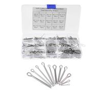 Générique Kit de 420 Fixation en Acier Inoxydable 304 Goupilles Fendues Assortiment M1 M2 M2.5 M3 , Clips de Fixation Métalliques , Boîte de Rangement Étiquetée et pour Usage Industriel