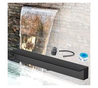 Générique Kit de Cascade encastrée avec Tuyau ondulé pour extérieur, Fontaine idéale pour Bassin, Jardin, Aquarium et hôtel. Sortie de Jet en métal Disponible en largeurs de 30 à 180 cm. Parfait pour
