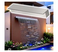 Générique Kit de déversoir de Cascade avec Tubes ondulés pour extérieur, en Acier Inoxydable. Kit de déversoir de Cascade 55 pour bassins et piscines - Installation Facile, Personnalisation Possible,