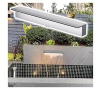 Générique Kit de déversoir de Cascade avec Tuyau ondulé pour extérieur, (Déversoir de Cascade en Acier Inoxydable pour bassins extérieurs, Cascades encastrées de 12" à 24", kit de Sortie de Fontaine