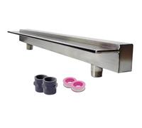 Générique Kit de déversoir de Cascade avec Tuyau ondulé pour extérieur, (Déversoir de Cascade extérieur en Acier Inoxydable de 63 Pouces pour bassins et fontaines de Jardin, Dispositif de Jeu d'eau d