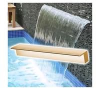 Générique Kit de déversoir de Cascade avec Tuyau ondulé pour extérieur, (Déversoir de Fontaine encastré sur Mesure de 70 cm - Cascade Invisible Or Champagne pour Bassin et Piscine de Jardin | Amélior