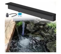 Générique Kit de déversoir de Cascade avec Tuyau ondulé pour extérieur, Fontaine de Piscine et déversoir de Cascade en Acier Inoxydable, pulvérisateur Mural de 36 à 72 Pouces pour Bassin et terrasse,