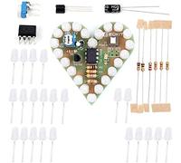 générique Kit de Pratique de Soudure Kit électronique Blanc Respiration légère en Forme de Coeur Projet électronique de bricolagePratique et Intelligent