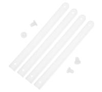 Générique Kit de Rails Tiroir Coulissant en Plastique Blanc avec Accessoires, Performance Stable et Faible Bruit, Glissières pour Tiroir et Porte Discrète, Structure Monobloc, 2 Sets