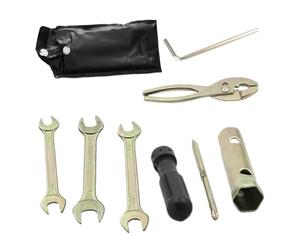 Générique Kit d'outils pour moto, jeu de clés et de douilles pour moto | Trousse d'outils pour motoneige,Prise de bougie d'allumage de Scooter avec sac de rangement pour véhicules tout-terrain