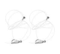 Générique Kit Suspendre pour Tableau Réglable en Acier Inoxydable Fil en Nylon, Crochet et Rail Minimaliste, 2 Sets pour Décoration Murale et Studios
